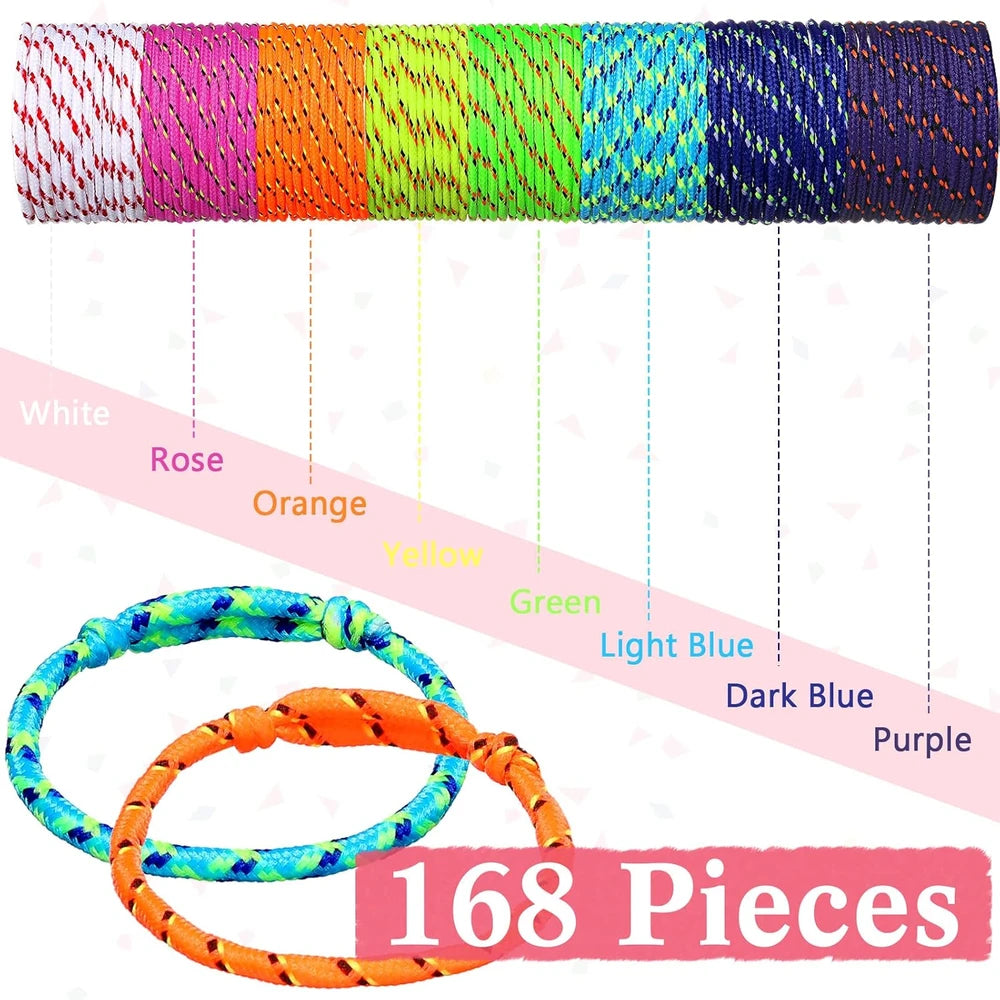 Remerry 168 Pcs Neon Friendship Bracelets